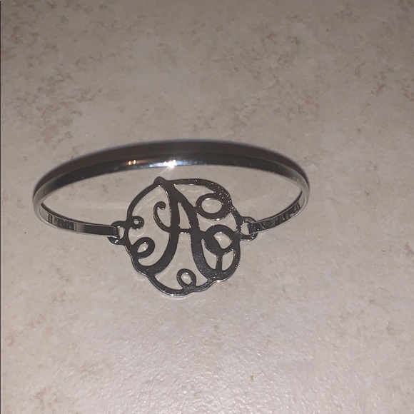 Silver Monogram A Bracelet - Picture 2 of 4